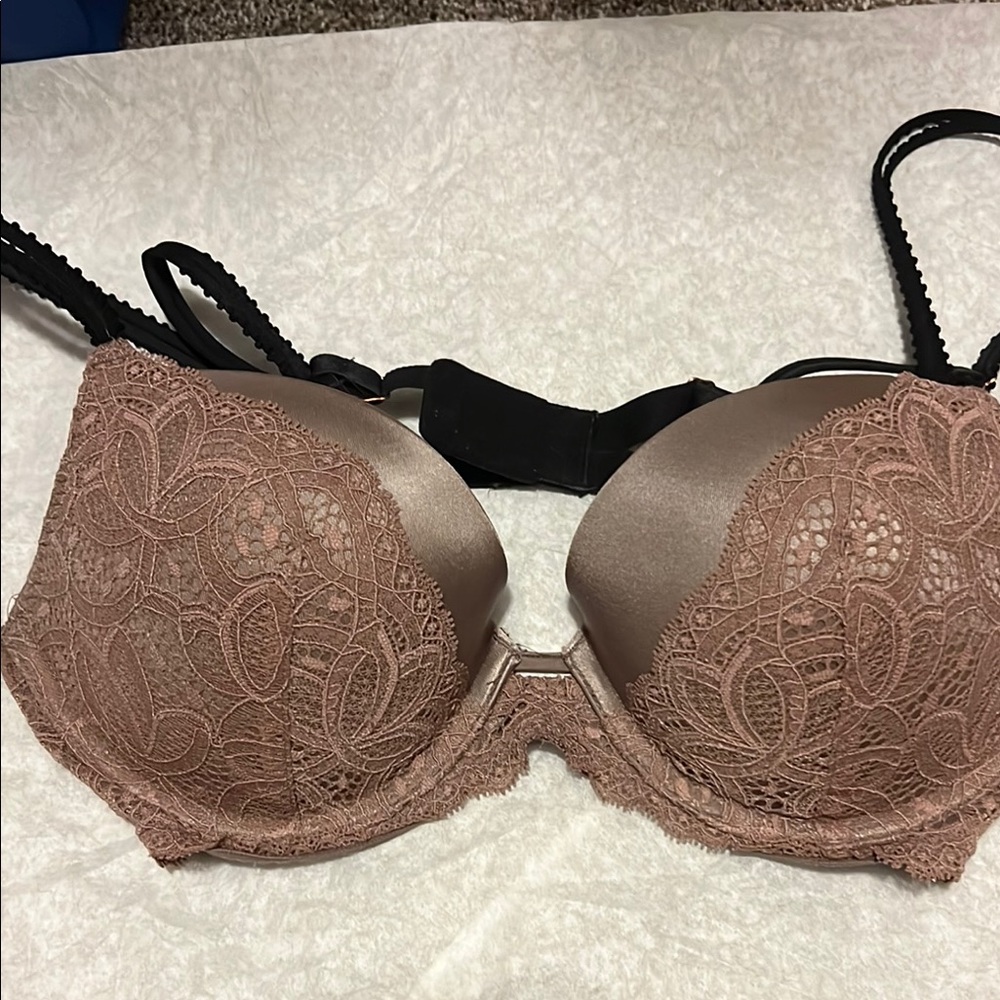 Victoria’s Secret very sexy push up 34c Elegant Lace Underwire Bra - Brown